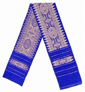 ASOMI BODO TRADITIONAL HAND WOOVEN ARONAI BLUE