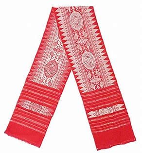 ASOMI BODO TRADITIONAL HAND WOOVEN ARONAI RED