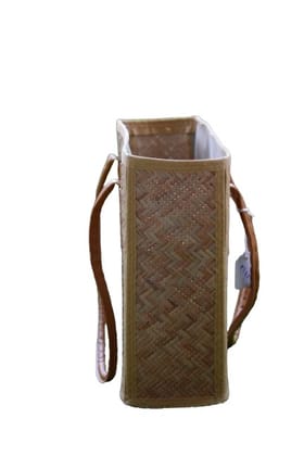 Handmade Woven Bamboo Tote Bag - Eco-Friendly & Stylish Handmade Woven Bamboo Tote Bag - Eco-Friendly & Stylish