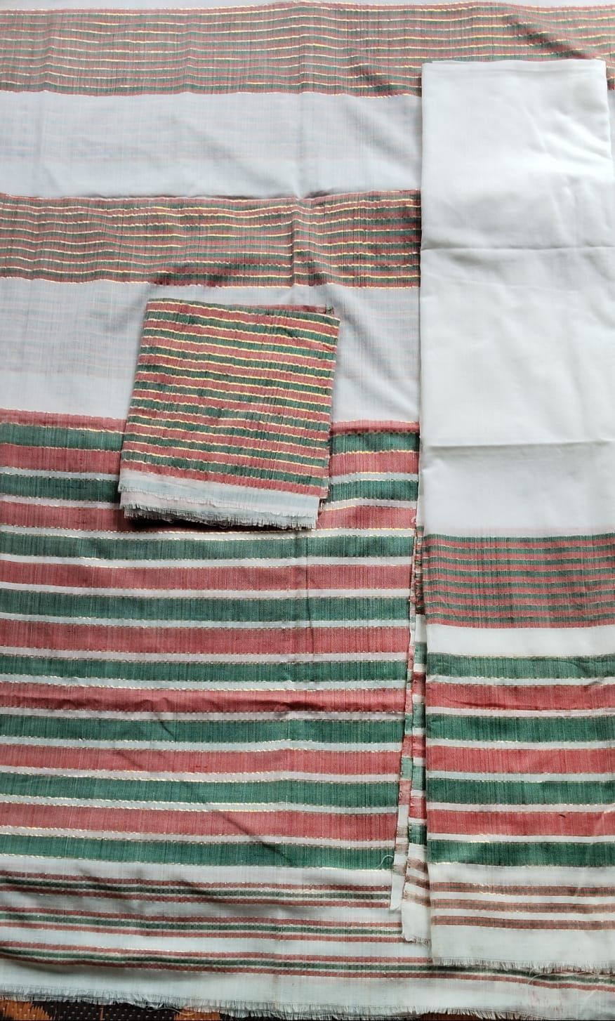 Pure Matisal hand woven Cotton Mekhla Chador