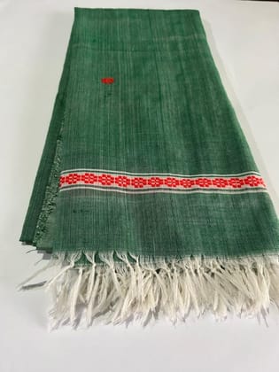 Handwoven  women dupatta olive green