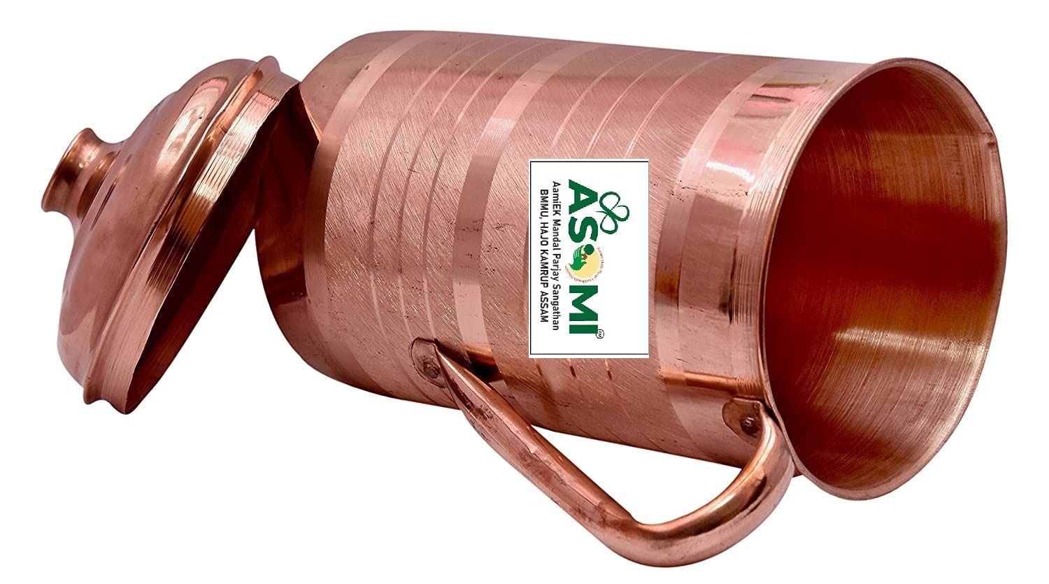 Pure Copper Jug with Glass