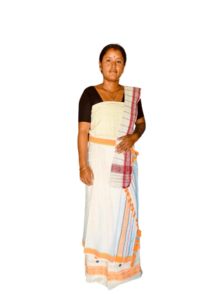 White Deuri Methoni and Mekhela(Jokaisiba, Egu)
