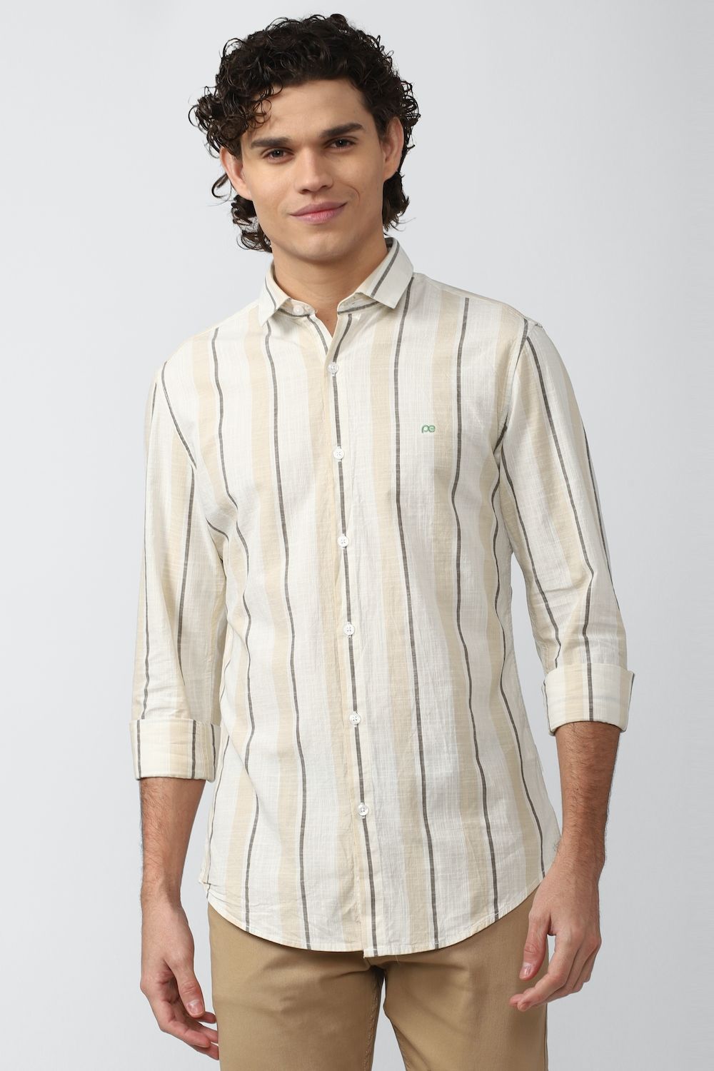 Men Multi Super Slim Fit Stripe Full Sleeves Casual Shirt