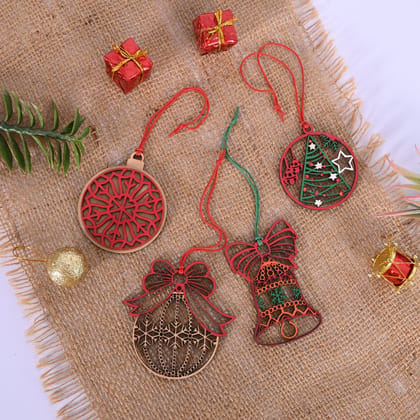Coloured Tree Hangings ( Set of 4 )