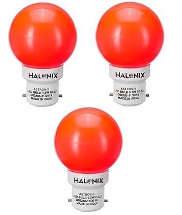 0.5-Watt LED 0.5W Round Night Bulb (Red) - Pack of 3 0.5-Watt LED 0.5W Round Night Bulb (Red) - Pack of 3