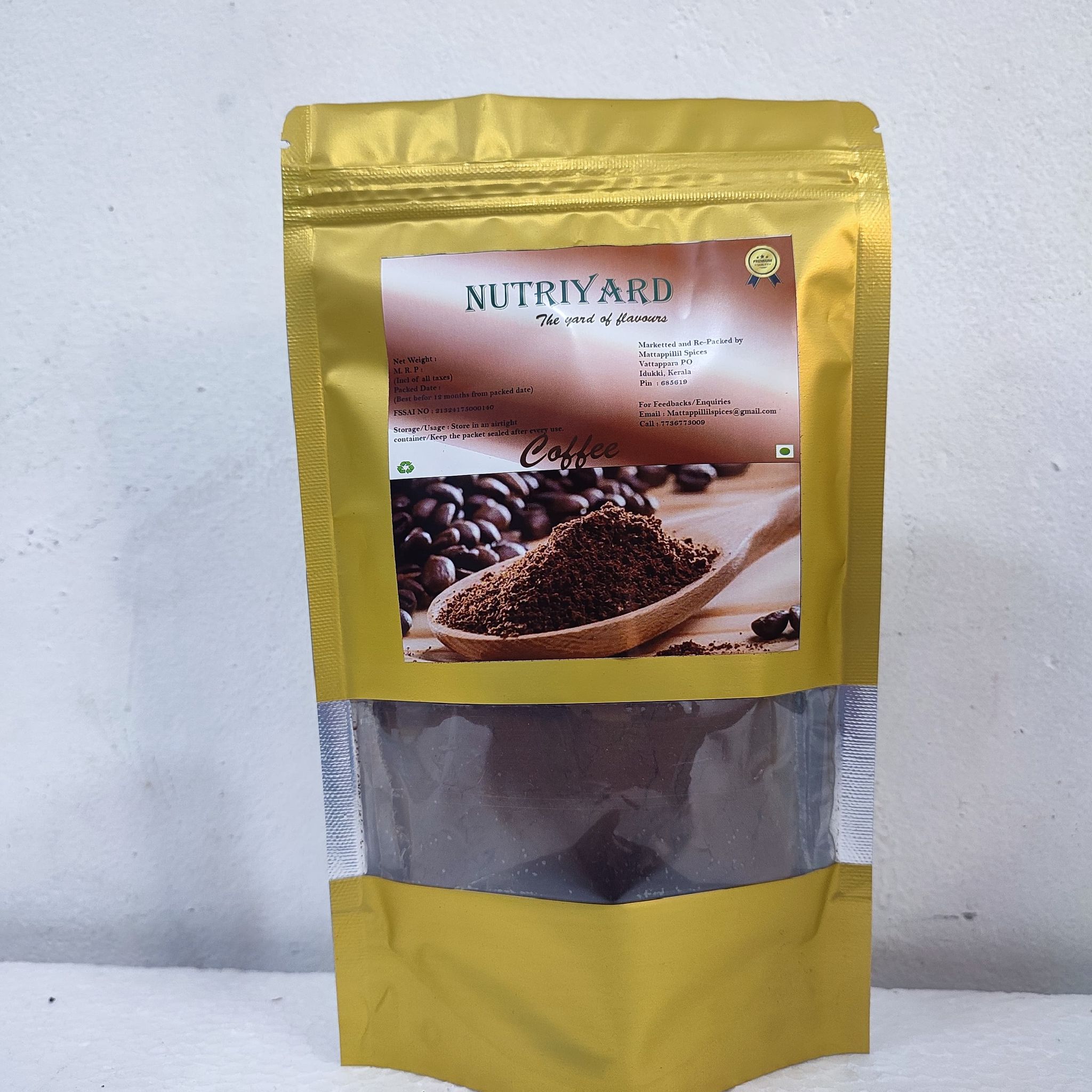 Nutriyard Instant | Coffee Powder |Aromatic Coffee From Idukki Plantations | Premium Blend of Robusta & Arabica Beans for a Rich Coffee Experiance | 100 gm Pack| Strong Coffee | 100 % Pure Coffee Powder