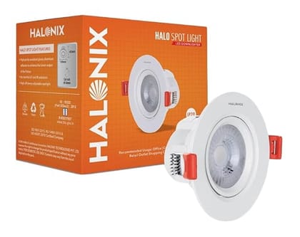 12W Neutral White Adjustable Halo led Spot Light | Compact Design with 120° Beam Angle | Recessed Down Light for False Ceiling | Cutout - 4.5 inch | Pack of 1 12W Neutral White Adjustable Halo led Spot Light | Compact Design with 120° Beam Angle | Recessed Down Light for False Ceiling | Cutout - 4.5 inch | Pack of 1