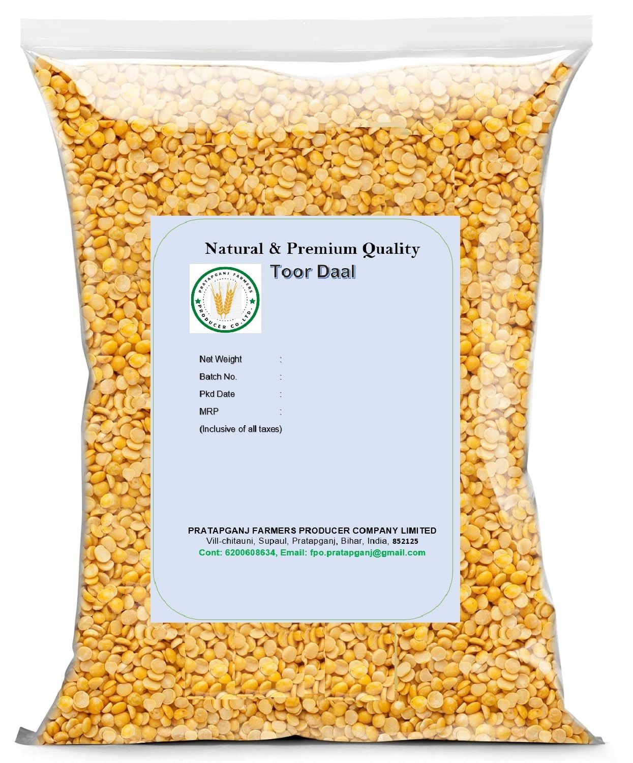 Toor Dal Unpolished, High Protein Sortex Clean, (Arhar Dal, 1000g Pack of 1)