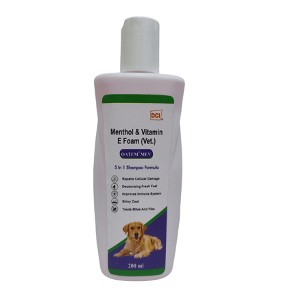 OATEM MEV Menthol & Vitamin E 5-in-1 Pet Shampoo, 200ml for Dogs OATEM MEV Menthol & Vitamin E 5-in-1 Pet Shampoo, 200ml for Dogs
