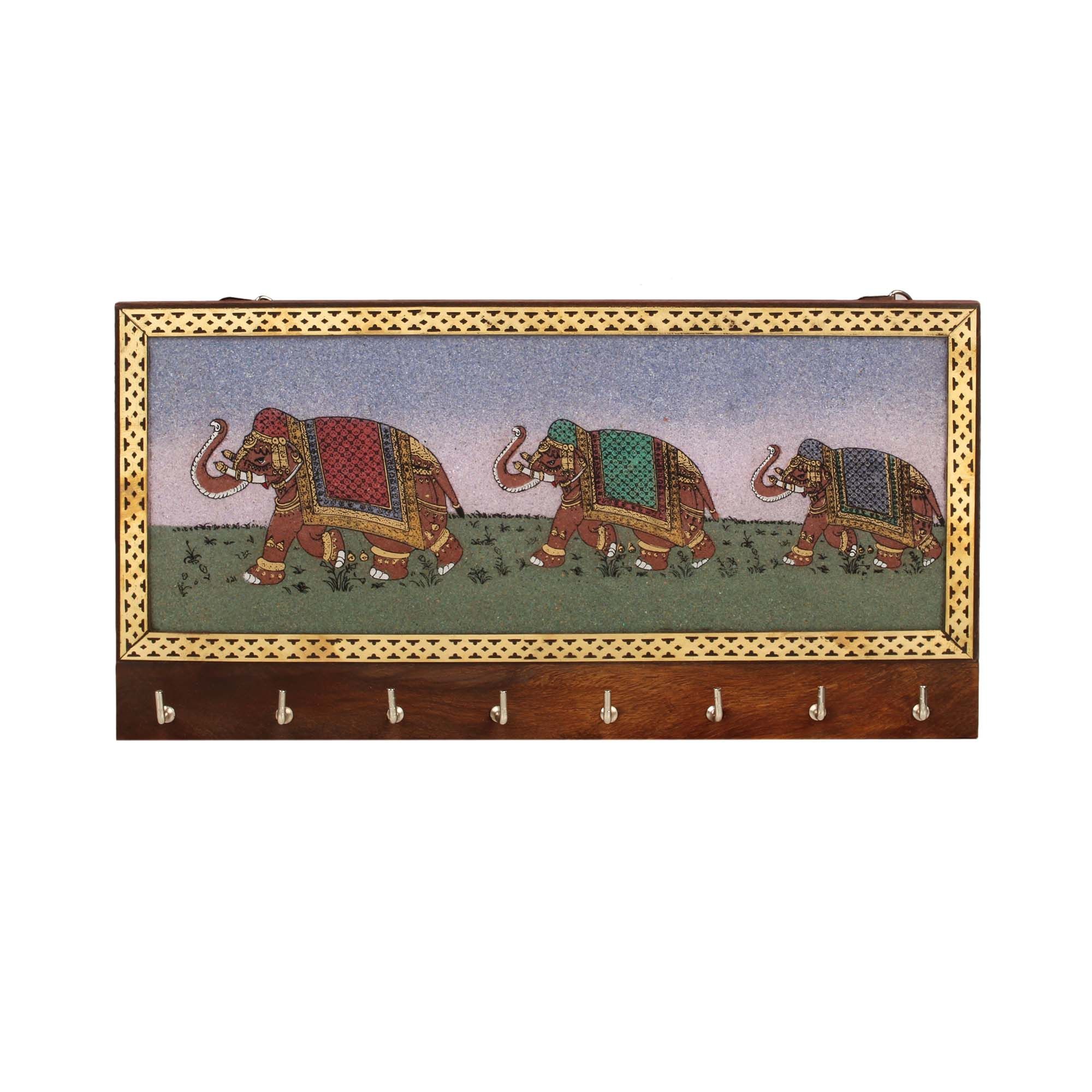 Handmade Gem Stone Painting Key Hanger 26 cm