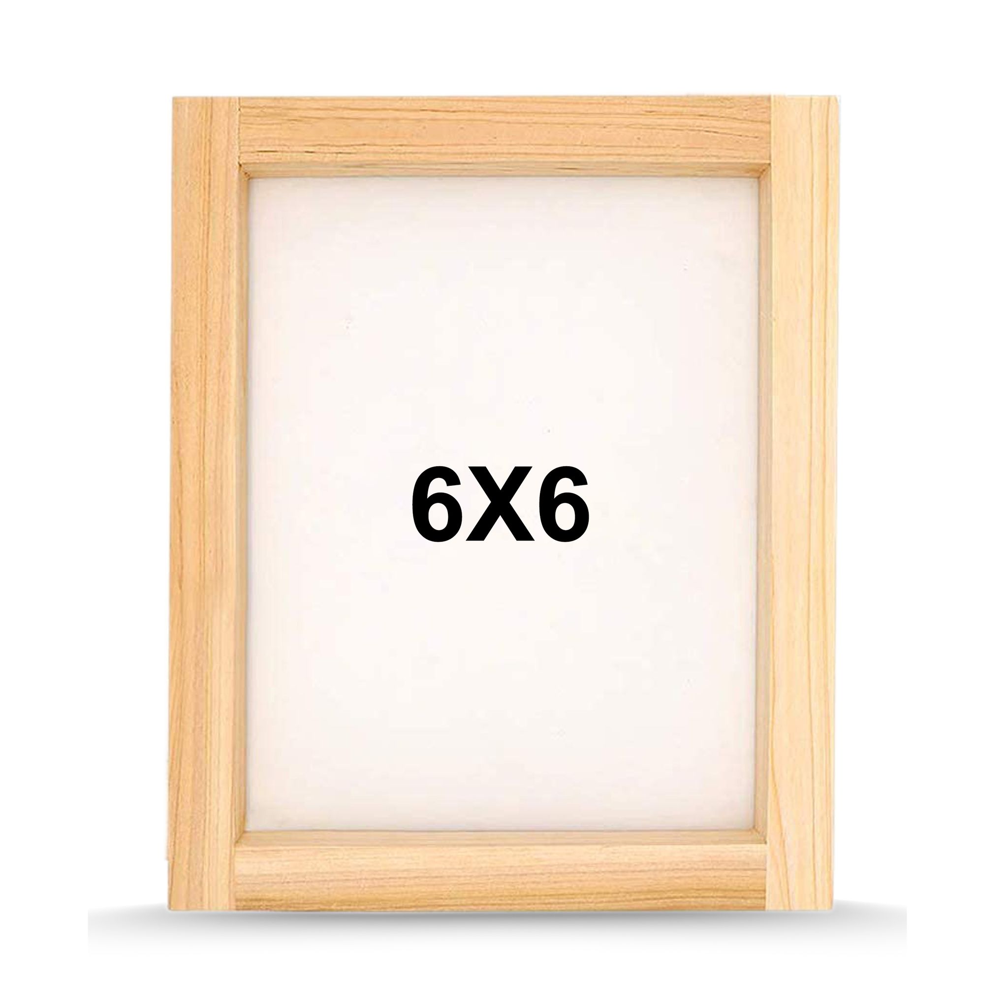 MrKrafts (6X6 Inch)Wooden Screen Printing Frame with Pre-Stretched 120No. Mesh