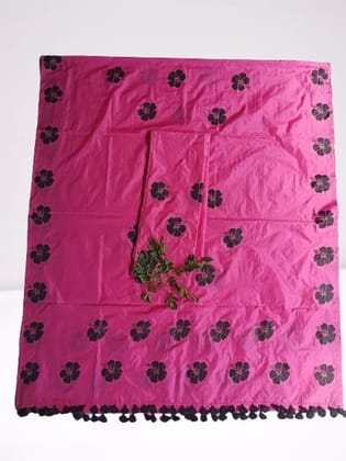 Cotton Assamese Traditional Pink Mixpat Cotton Assamese Traditional Pink Mixpat