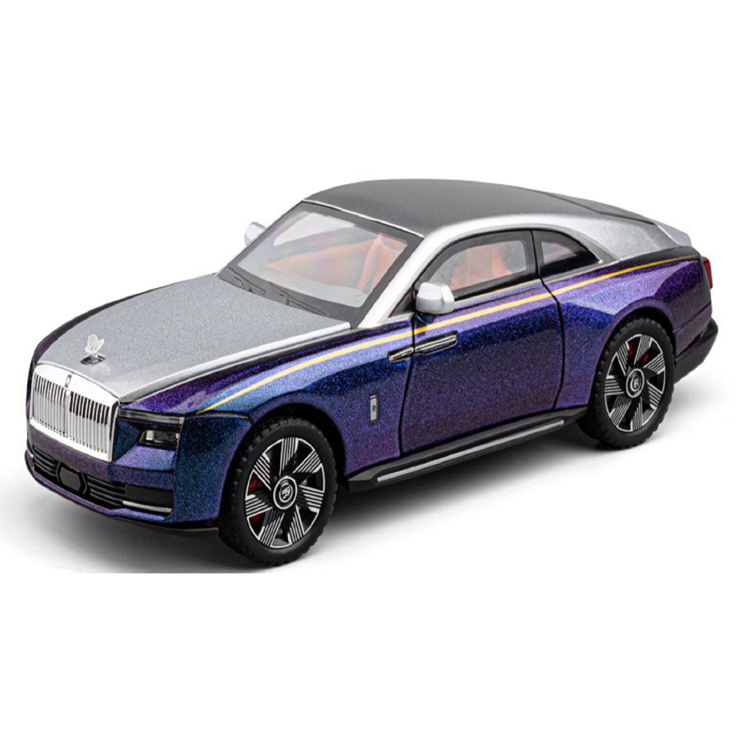 KTRS ENTERPRISE 1:24 Alloy Metal Pull Back Die-cast Car Model Car Pull Back car Super car with Openable Doors with Sound and Light Doors & Light Music Boys Toys for Kids (Ralls Shining)
