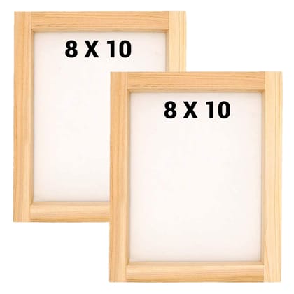 MrKrafts 8X10 Wooden Screen Printing Frame with Pre-Stretched Mesh (Pack of 2)