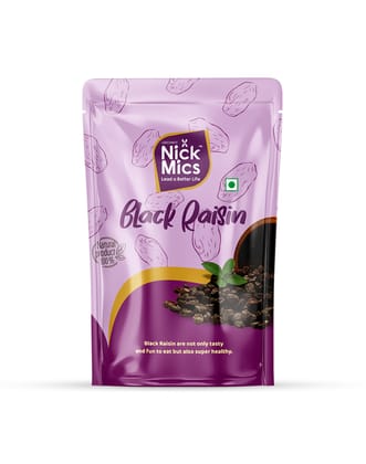 Nickmics Black Kismis 500 gm | Kali Kishmish | Kishmish | Nutritious| Rich in Iron | Naturally Sweet & tasty | Healthy Snacks| Dry Fruit Gift Pack