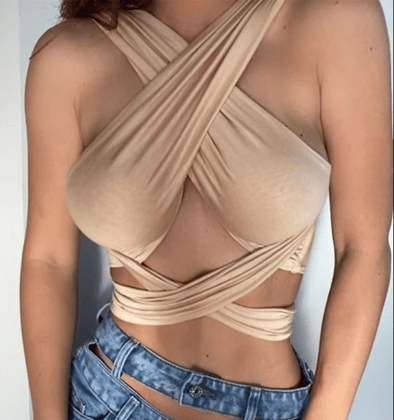 Women Strappy Cross Over Front Cut Out Halter Neck Sleeveless Backless Wrap Crop Top Bandage Vest Summer Sexy Tops Woman Clothes Women Strappy Cross Over Front Cut Out Halter Neck Sleeveless Backless Wrap Crop Top Bandage Vest Summer Sexy Tops Woman Clothes