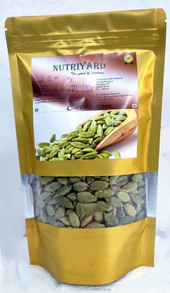 Nutriyard  8mm Green Cardamom Idukki Kerala Cardamom Pure Elaichi Value Pack Natural Fresh Cardamom 100 Gm Green Cardamom From Idukki _8mm Big Bold Cardamom Seeds Ideal For Cooking Tea,Spices Rubs No Artificial Color Or Preservatives