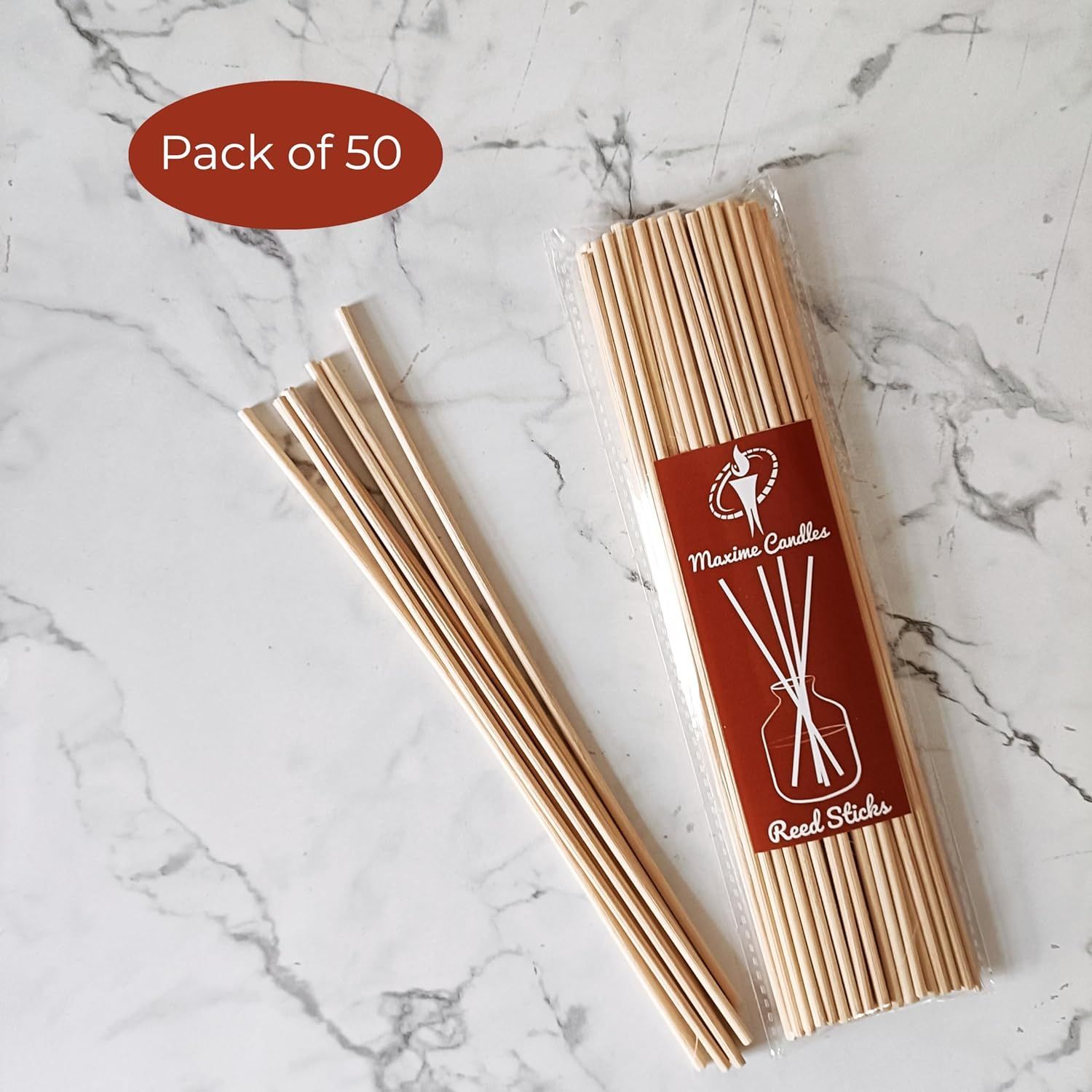 50PCS Reed Diffuser Sticks, 8 Inch Natural Rattan Wood Sticks