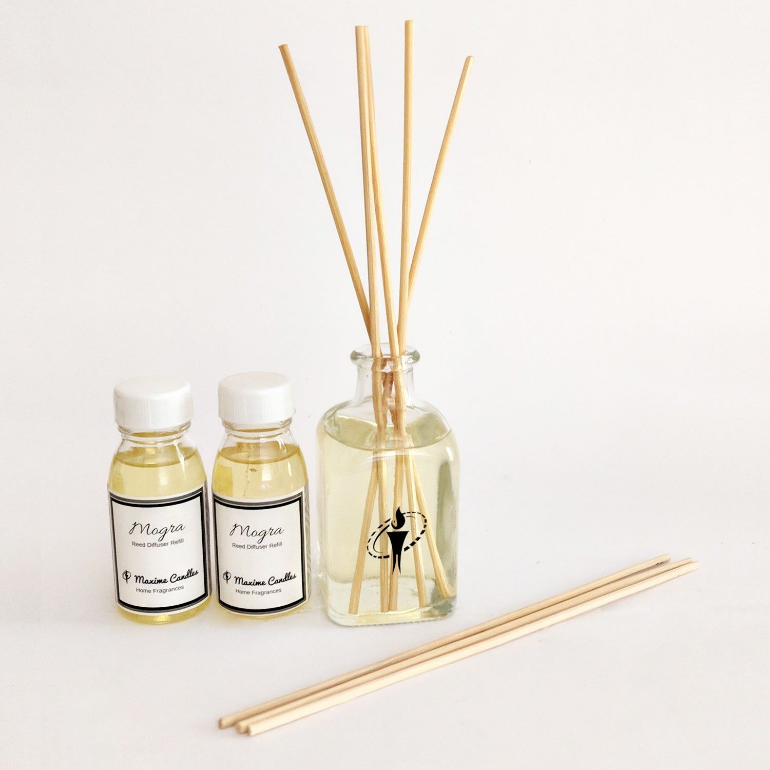Glass Bottle Reed Diffuser with Mogra Aroma Oil - GR2