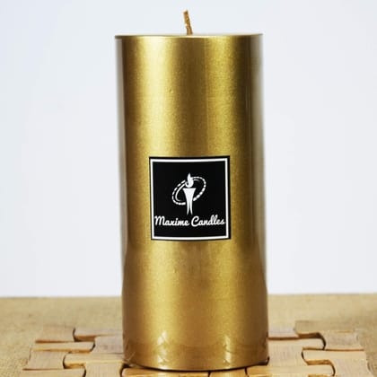Decorative Gold Pillar Candle