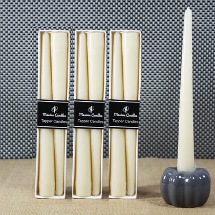 White Taper Candles - 9"