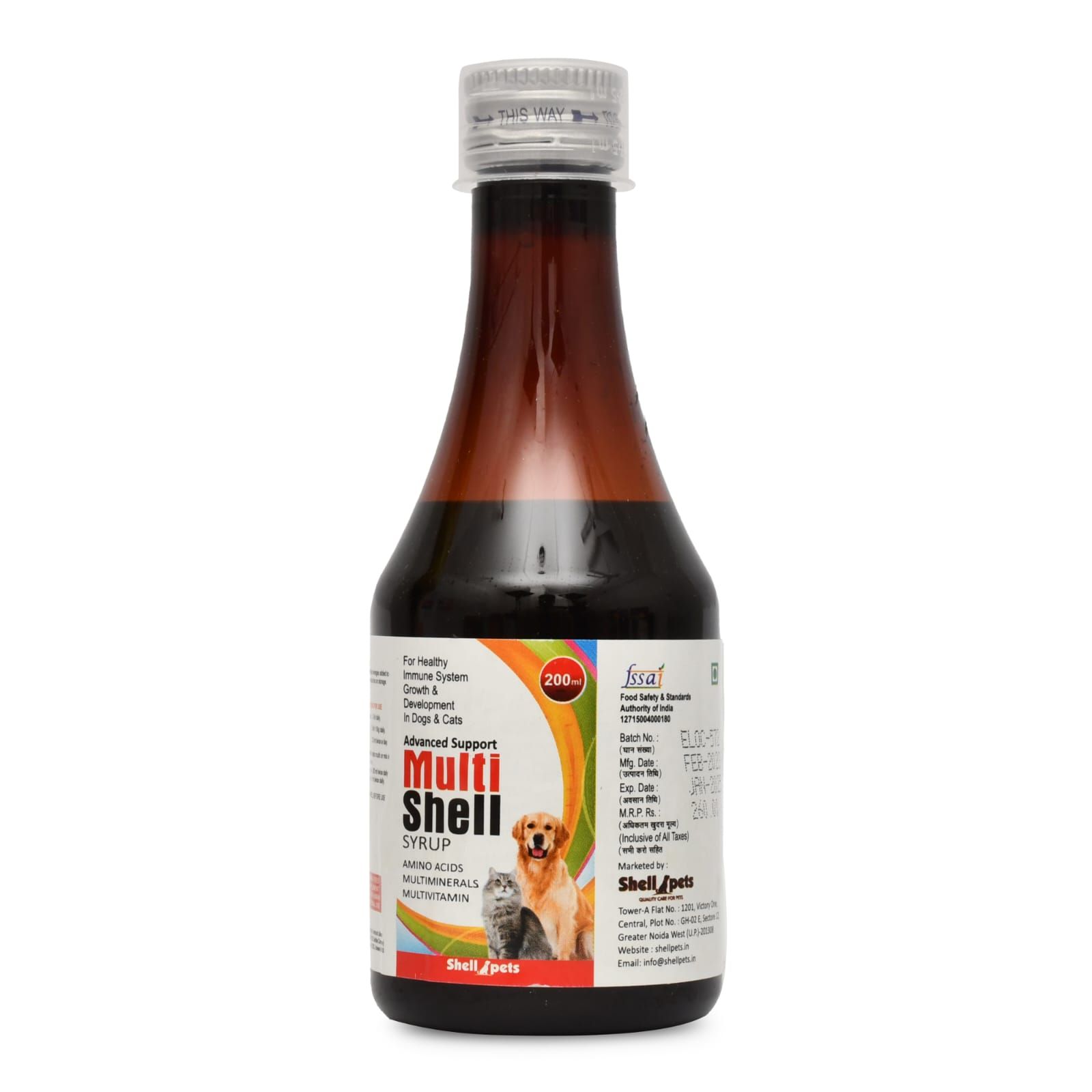 Multi Shell Syp 200Ml | Multi vitamin Syrup for dogs and cats