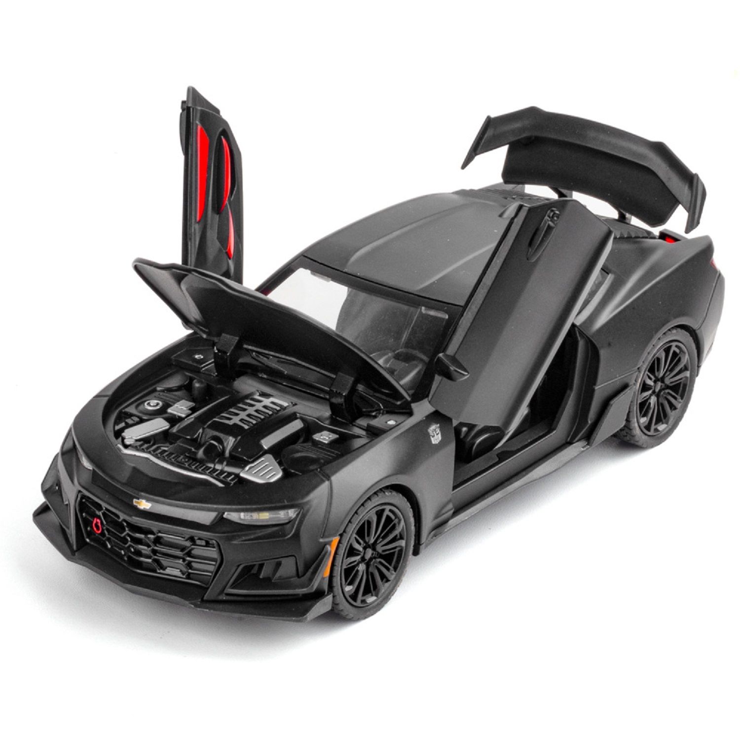 KTRS ENTERPRISE 1:24 Alloy Metal Pull Back Die-cast Car Model Car Pull Back car Super car with Openable Doors with Sound and Light Doors & Light Music Boys Toys Kids (Chevrolet Camaro)