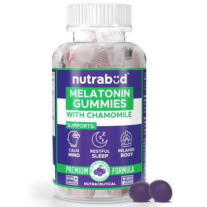 Melatonin Sleep Gummies 3mg - No Added Sugar - Blackcurrant Flavour