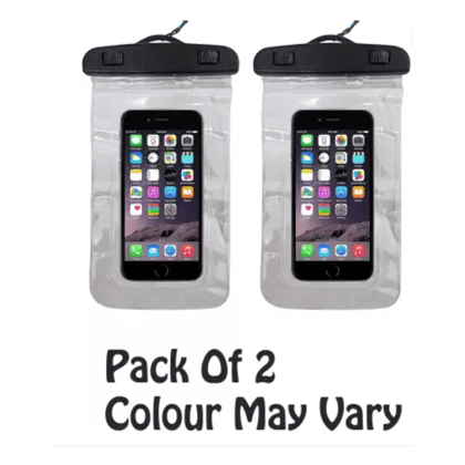 (PACK OF 2) UNIVERSAL WATERPROOF PHONE CELLPHONE POUCH CELLPHONE DRY BAG CASE FOR IPHONE, SAMSUNG, PIXEL, MI, MOTO UP TO 7.0 INCH � (MULTICOLOR)