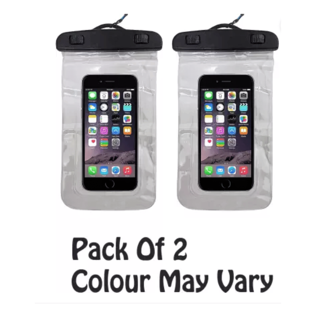 (PACK OF 2) UNIVERSAL WATERPROOF PHONE CELLPHONE POUCH CELLPHONE DRY BAG CASE FOR IPHONE, SAMSUNG, PIXEL, MI, MOTO UP TO 7.0 INCH � (MULTICOLOR)