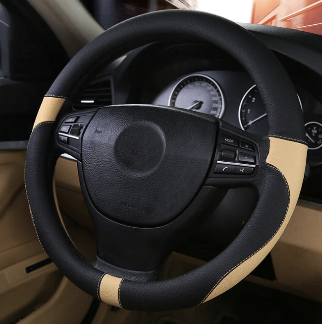 Green Leather Steering Wheel Cover
