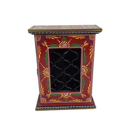 BABU LAL PATEL Multicolor Handicraft Wall Hanging Inlay Key Chain Keys Hanger Key Holder Wood Hand Crafted Cabinet Stand Box-Hook Design