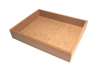 DEVESHA DIY Wooden Serving Tray - 10 × 8 Inch(Without Handle) | MDF Tray for Art, Craft, Decoupage & Decoration