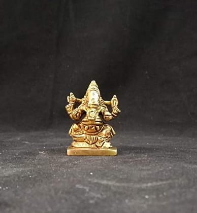 Handcrafted Brass Right Trunk Ganesha / Idol | Ganpati for Temple Office Home Handcrafted Brass Right Trunk Ganesha / Idol | Ganpati for Temple Office Home