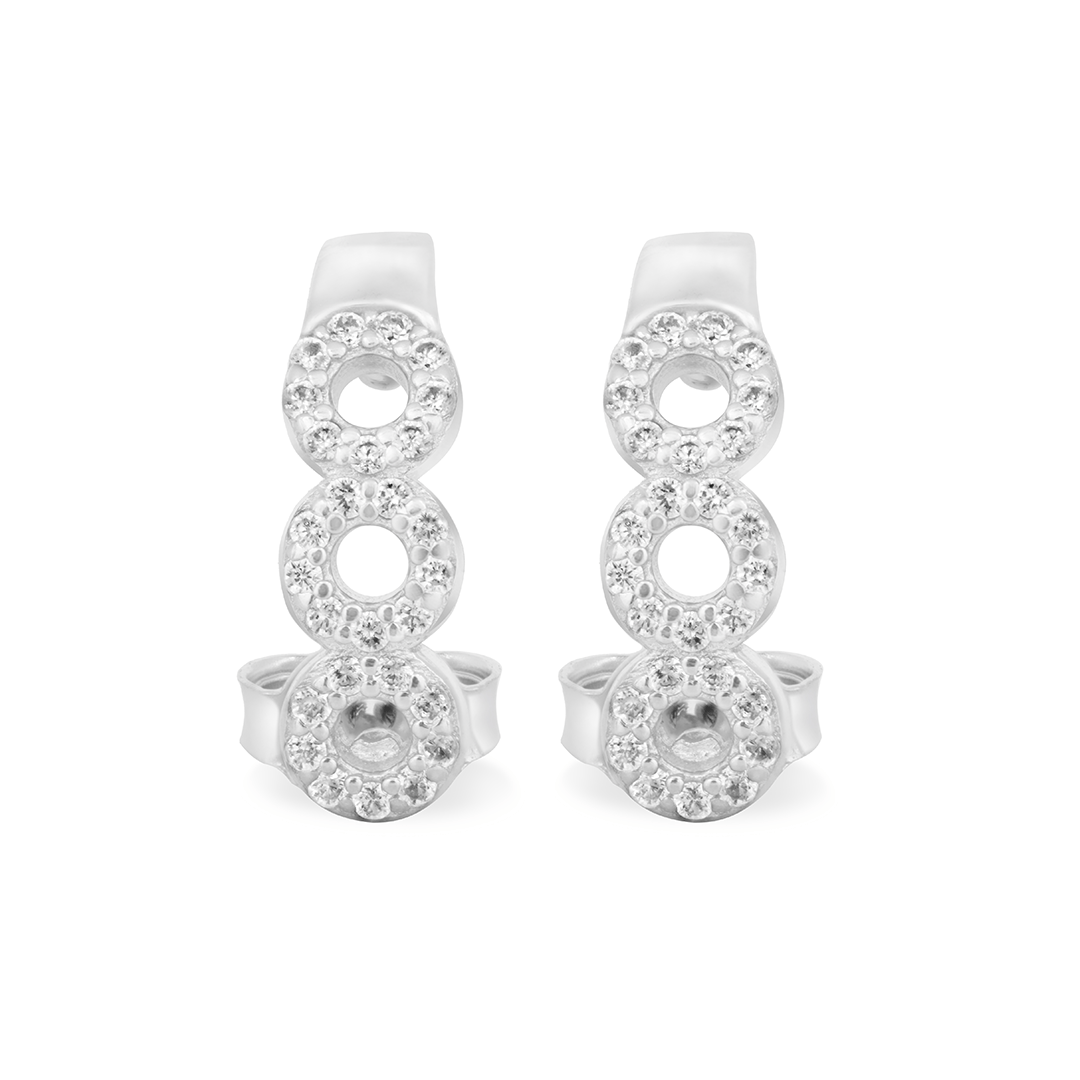 Zarkan Donut Lover Silver Studs