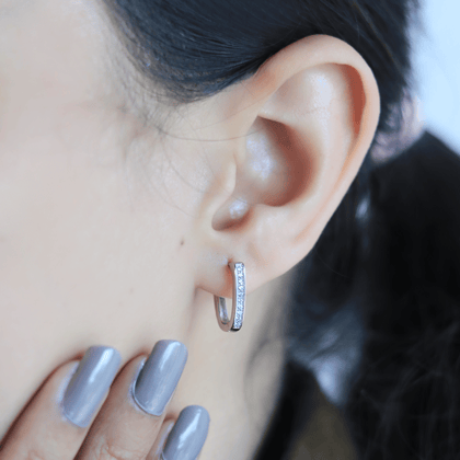 Zarkan Horseshoe Hoop Silver Earrings