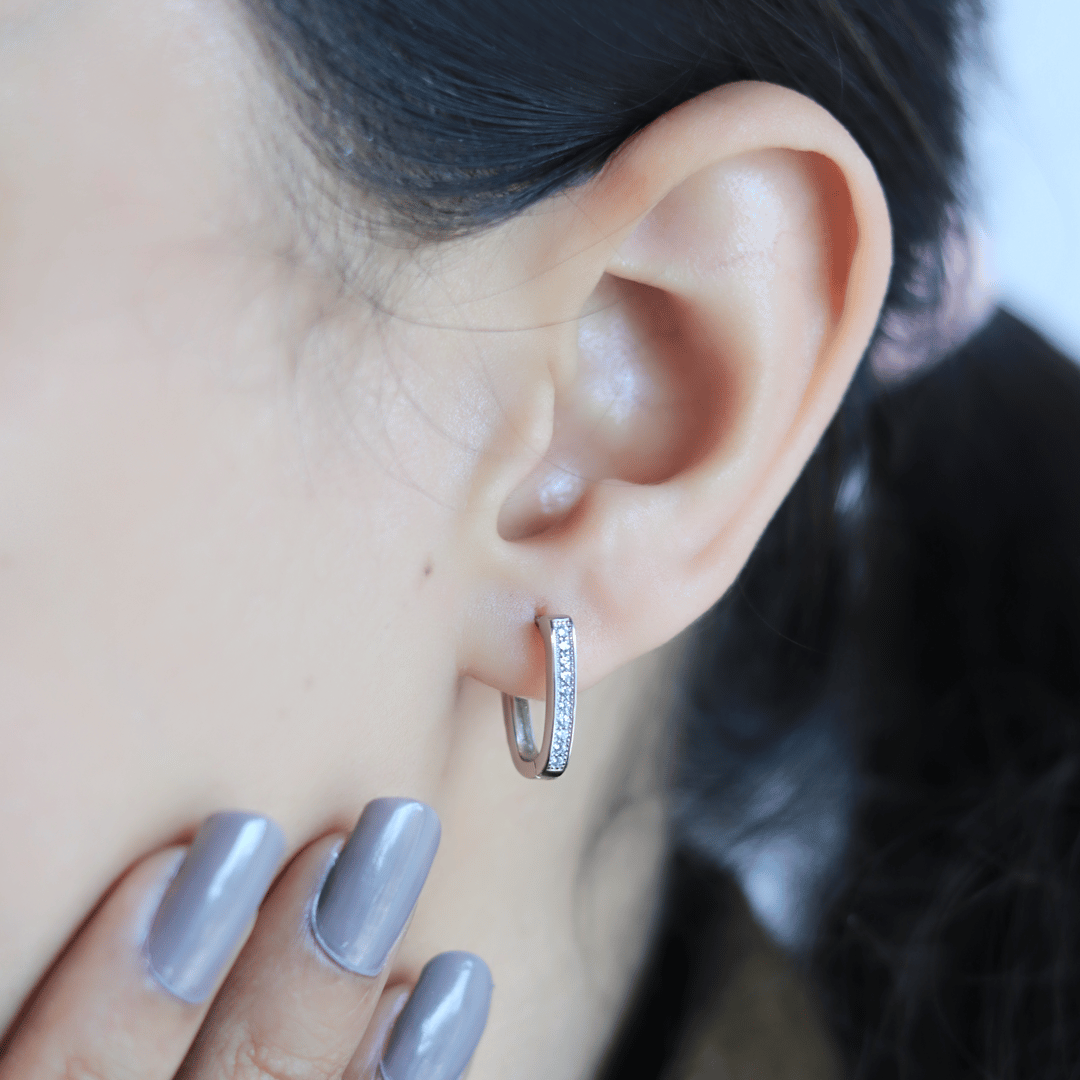 Zarkan Horseshoe Hoop Silver Earrings