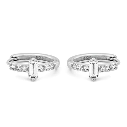 Zarkan Classic Zircon Hoop Earrings