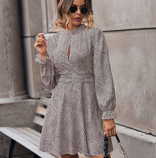 Allover Print A-line Dress