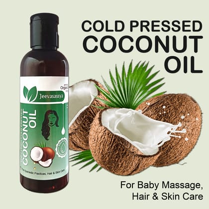 Jeevasassya Unrefined Cold Pressed Coconut Oil 100 ML For Baby Massage, Skin & Hair Care Jeevasassya Unrefined Cold Pressed Coconut Oil 100 ML For Baby Massage, Skin & Hair Care