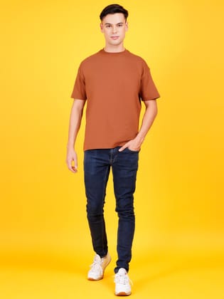 Unisex Heavy GSM Oversized T-Shirt in Brown 1 set