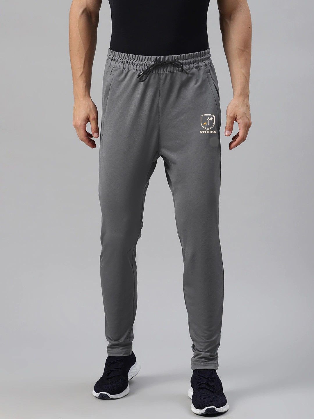 Men's Activewear Fit Track Pants in Dobby Fourway with Zippered Pockets 1 set
