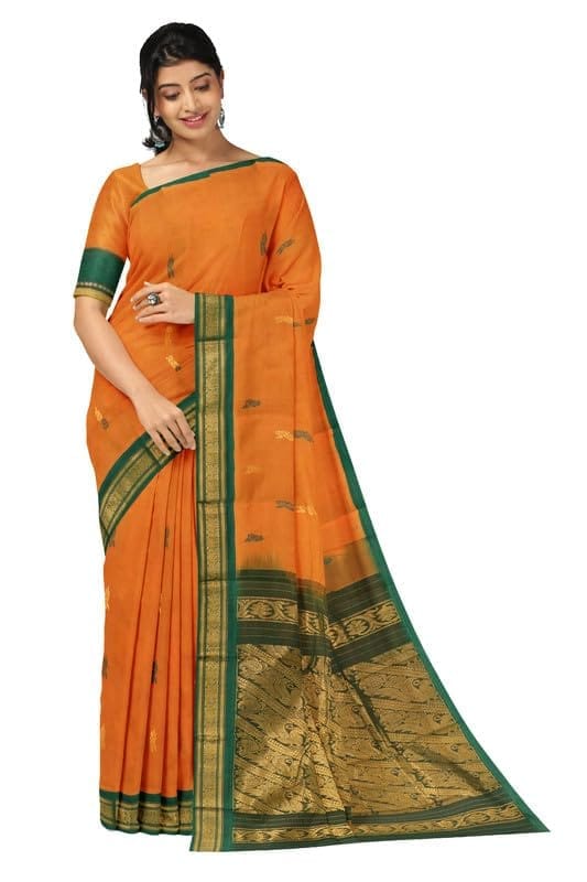APCO Handloom - Women's Rahajmundry Pure Cotton Grey Handloom Saree (Angara Handloom Saree) 91