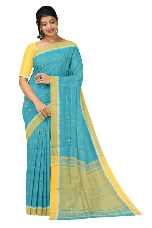 APCO Handloom - Women's Rahajmundry Pure Cotton Grey Handloom Saree (Angara Handloom Saree) 56