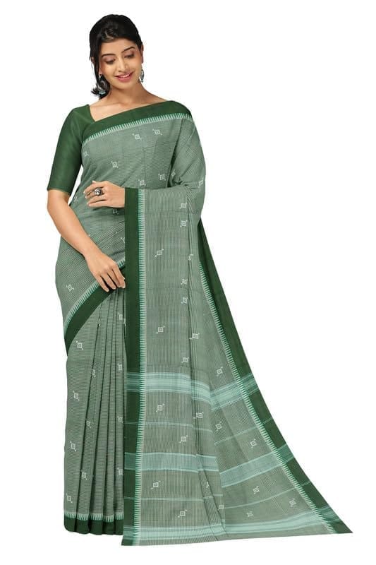 APCO Handloom - Women's Rahajmundry Pure Cotton Grey Handloom Saree (Angara Handloom Saree) 19