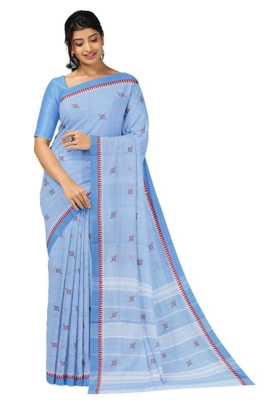 APCO Handloom - Women's Rahajmundry Pure Cotton Grey Handloom Saree (Angara Handloom Saree) 17
