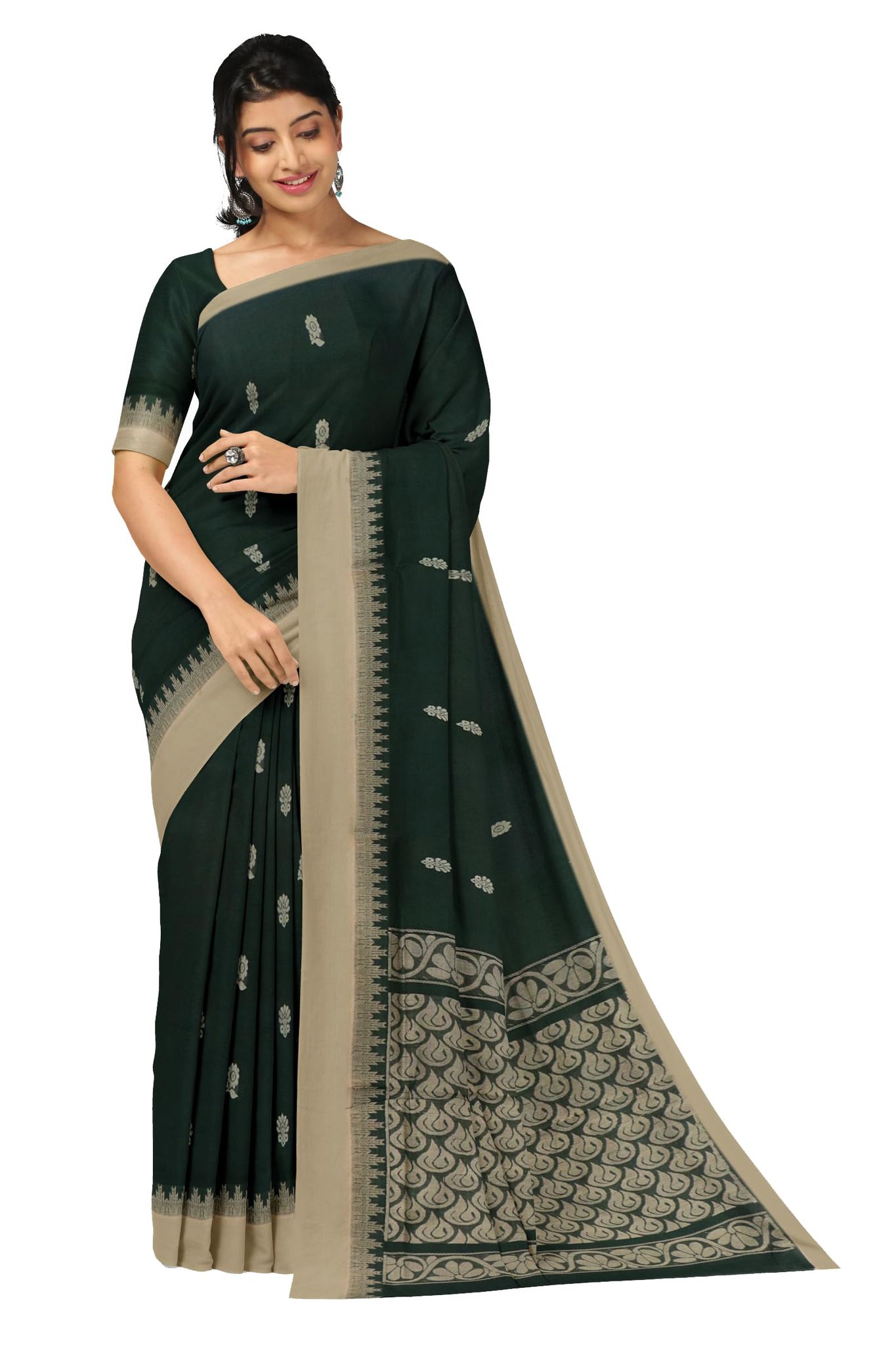 APCO Handloom (A Andhra Pradesh Govt Emporium)- Women's Traditional Pure Handloom Rajahmundry/Angara Cotton Saree | ACS0054