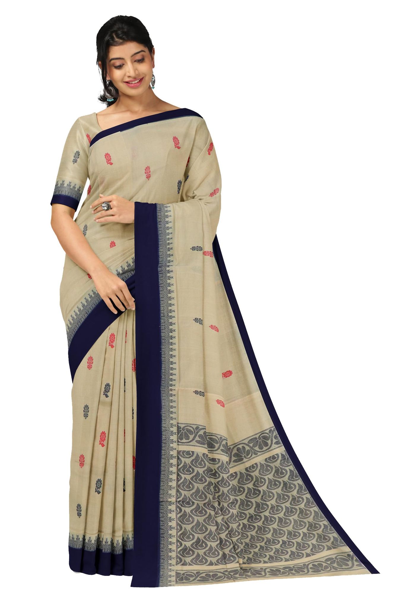 APCO Handloom (A Andhra Pradesh Govt Emporium)- Women's Traditional Pure Handloom Rajahmundry/Angara Cotton Saree | ACS0050