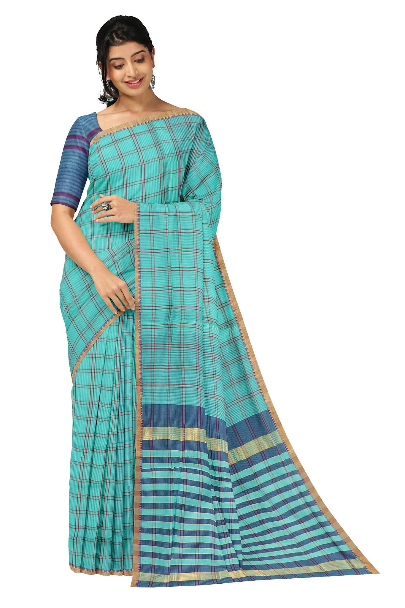 APCO Handloom (A Andhra Pradesh Govt Emporium)- Women's Traditional Pure Handloom Mangalagiri Cotton Saree | A0031MNG